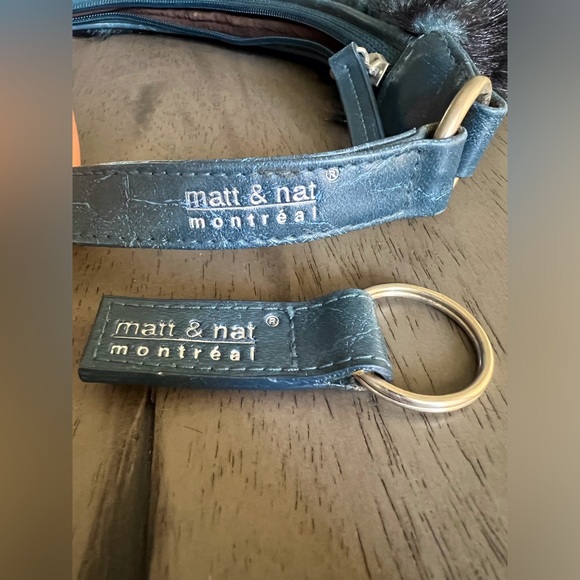 Matt & Nat fluffy blue purse, shoulder bag. - Picture 11 of 11